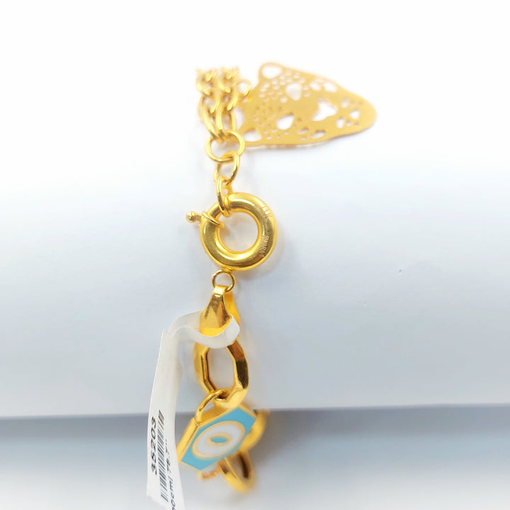 Enameled Joy Bracelet Made of 21K Gold by Saeed Jewelry 