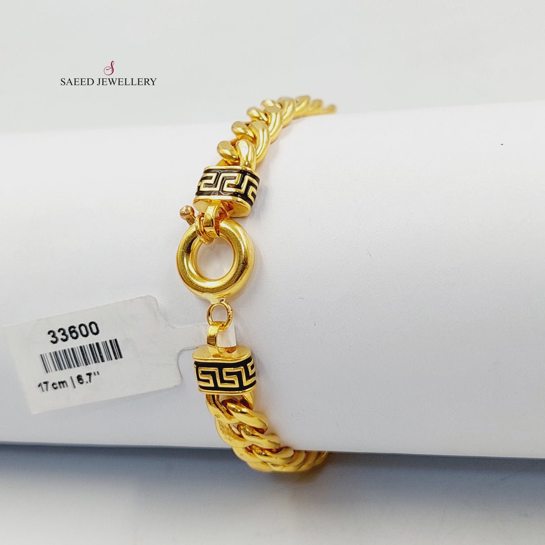 21K اسوارة جنزير مينا-مجوهرات الشيخ سعيد-Saeed Jewelry 