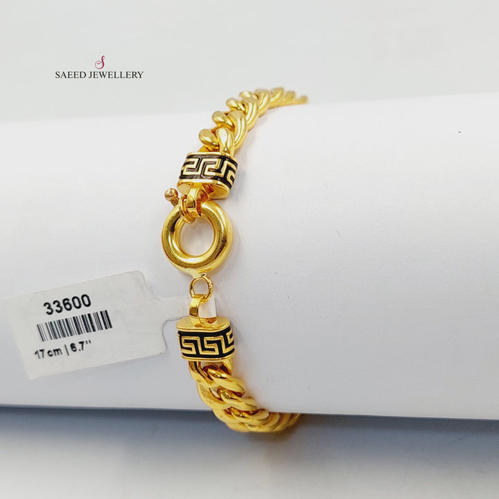 21K اسوارة جنزير مينا-مجوهرات الشيخ سعيد-Saeed Jewelry 