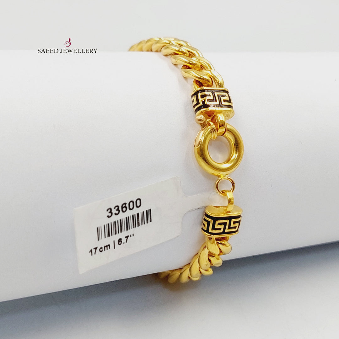 21K اسوارة جنزير مينا-مجوهرات الشيخ سعيد-Saeed Jewelry 