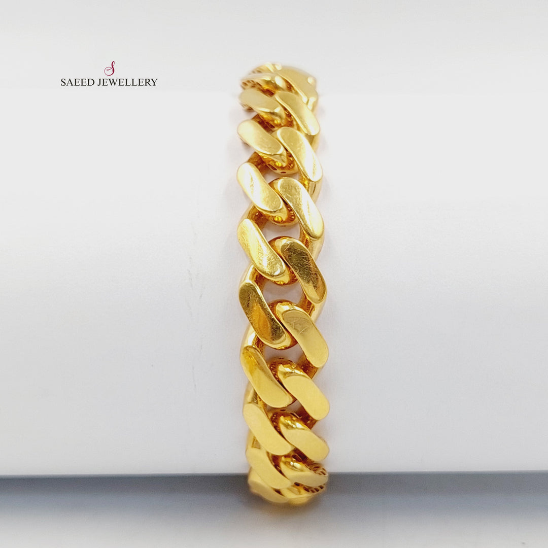 21K اسوارة جنزير مينا مرصع-مجوهرات الشيخ سعيد-Saeed Jewelry 