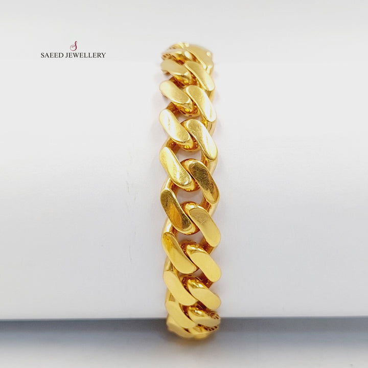 21K اسوارة جنزير مينا مرصع-مجوهرات الشيخ سعيد-Saeed Jewelry 