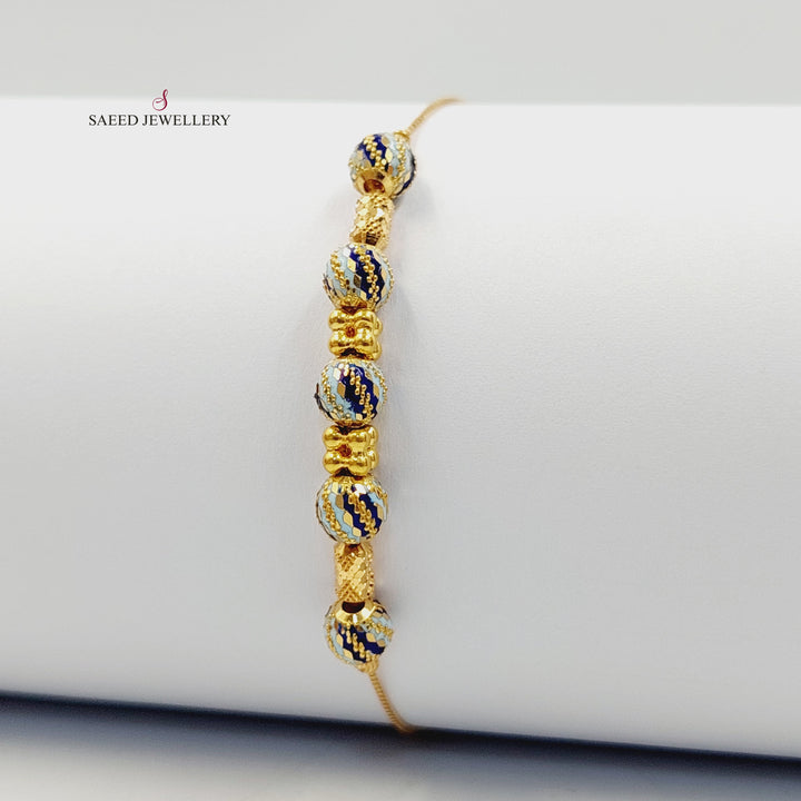 Enameled Balls Bracelet Made of 21K Gold by Saeed Jewelry 