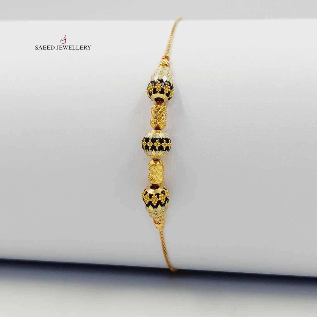 Enameled Balls Bracelet Made of 21K Gold by Saeed Jewelry 