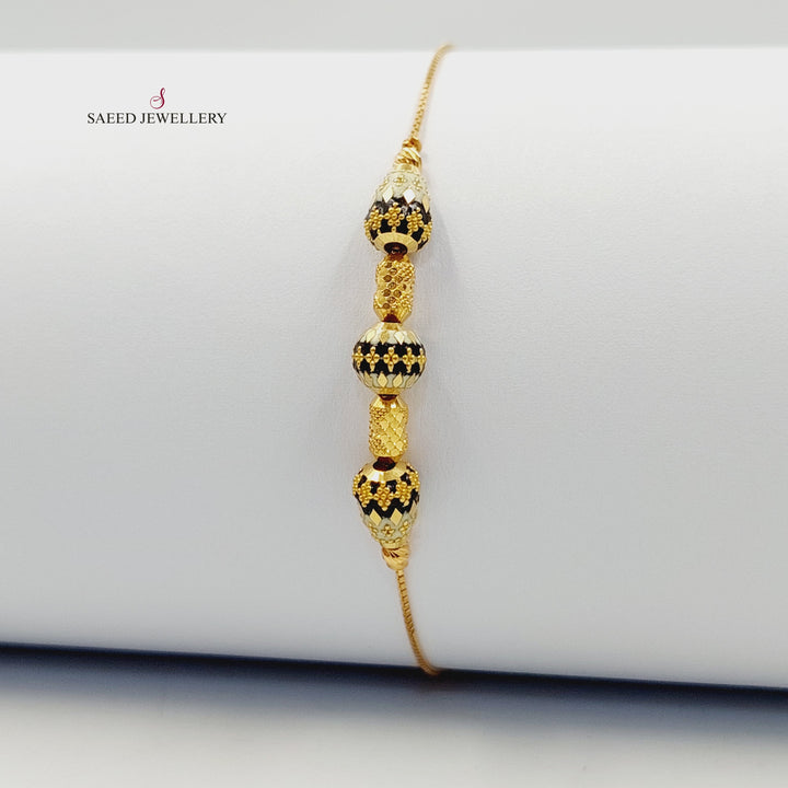 Enameled Balls Bracelet Made of 21K Gold by Saeed Jewelry 
