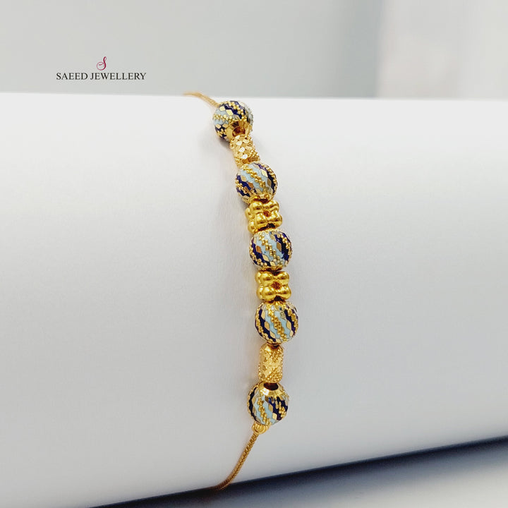 Enameled Balls Bracelet Made of 21K Gold by Saeed Jewelry 