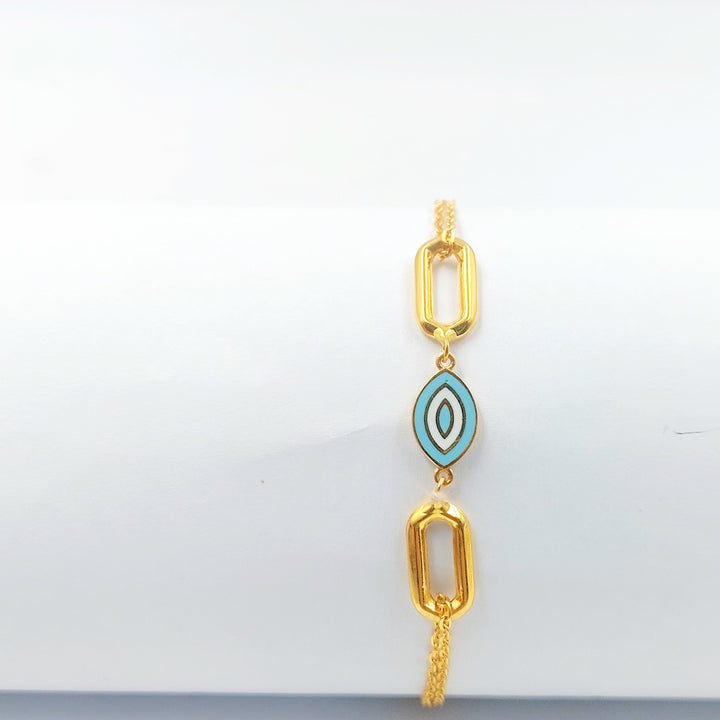 Enameled Deluxe Bracelet Made of 21K Gold by Saeed Jewelry 