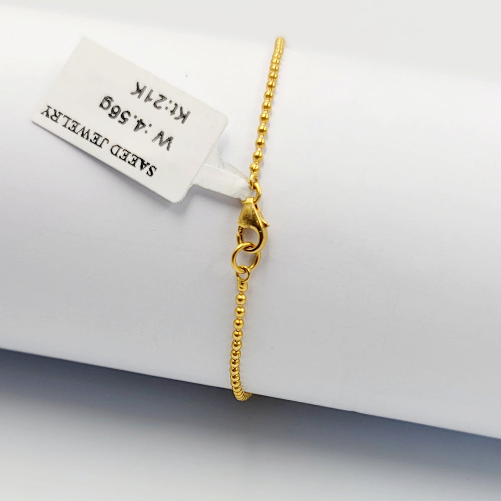 21K اسوارة مسبحة نقش-مجوهرات الشيخ سعيد-Saeed Jewelry 