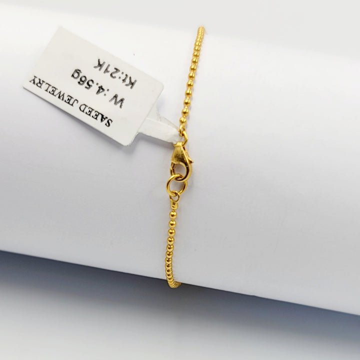 21K اسوارة مسبحة نقش-مجوهرات الشيخ سعيد-Saeed Jewelry 