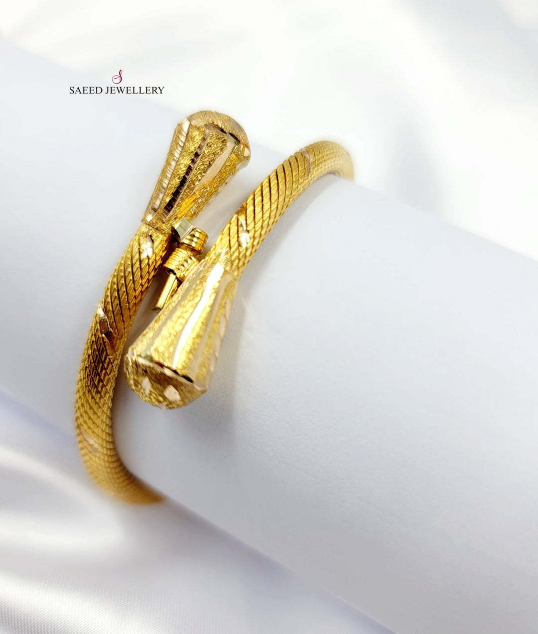 Engraved pears Bracelet Made of 21K Gold by Saeed Jewelry 