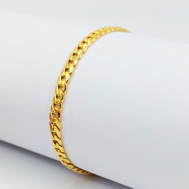 21K اسوارة جنزير مبسط-مجوهرات الشيخ سعيد-Saeed Jewelry 