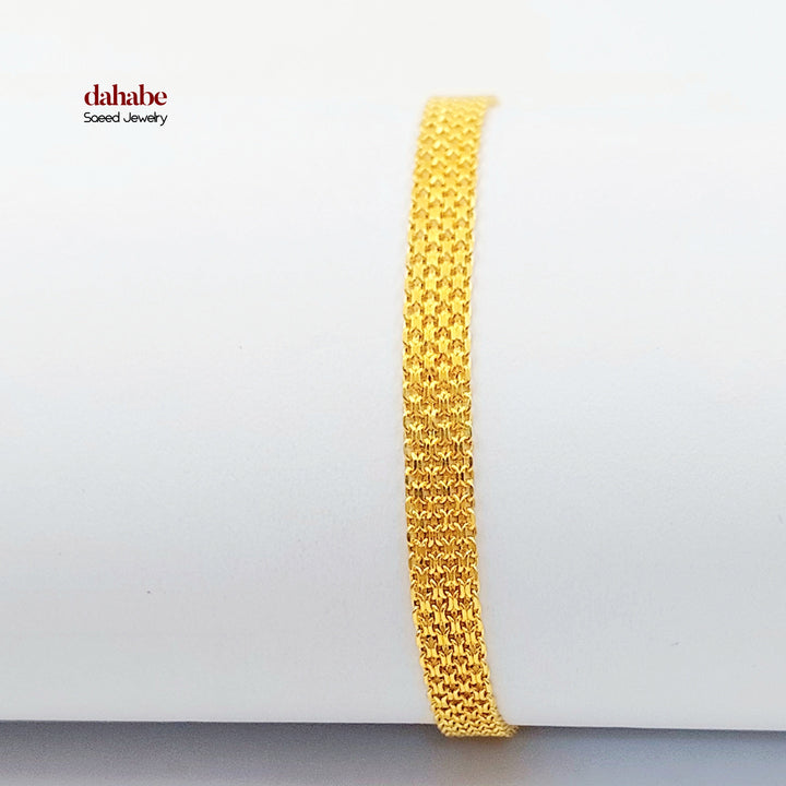 Fancy Bracelet Made of 21K Gold by Saeed Jewelry 