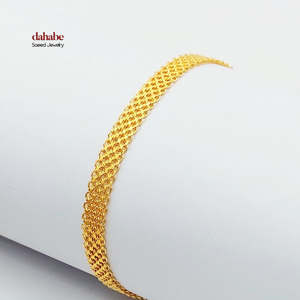 Fancy Bracelet Made of 21K Gold by Saeed Jewelry 