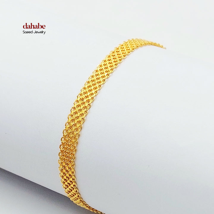 Fancy Bracelet Made of 21K Gold by Saeed Jewelry 