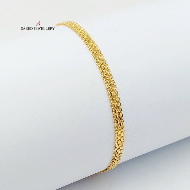 Fancy Bracelet Made of 21K Gold by Saeed Jewelry 
