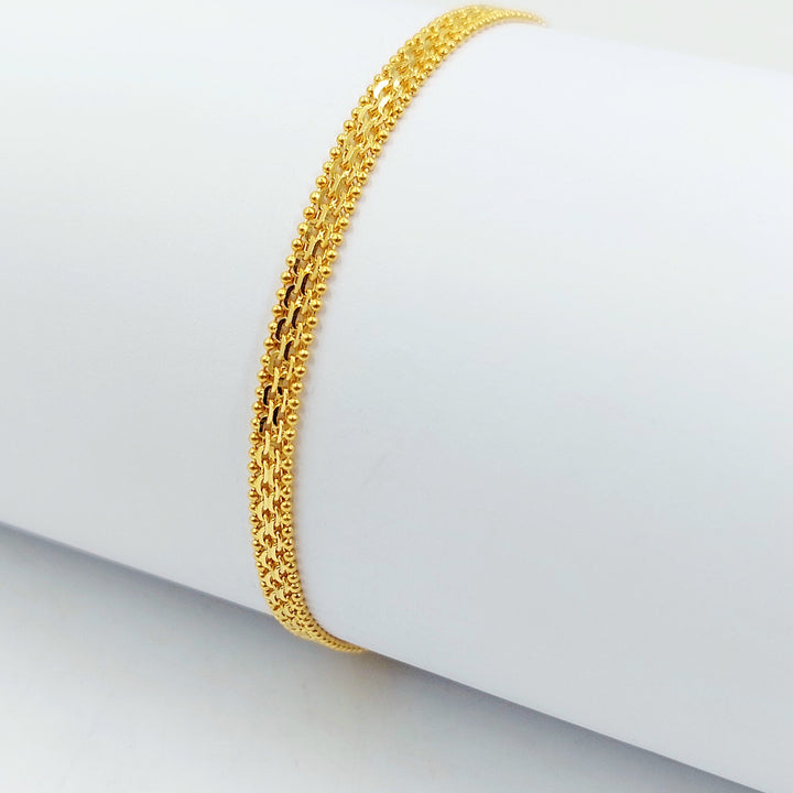 Fancy Bracelet Made of 21K Gold by Saeed Jewelry 