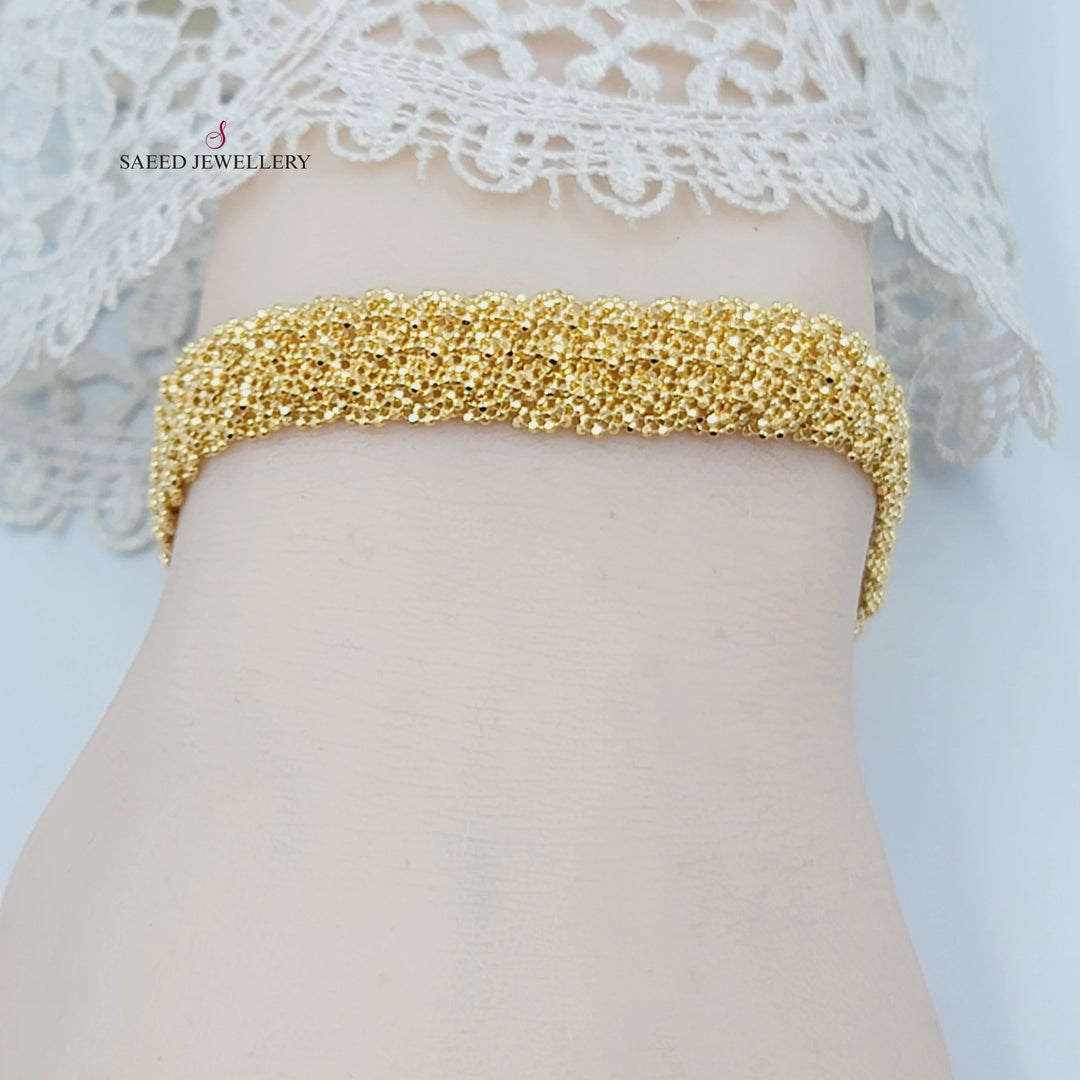 Fancy Bracelet Made of 21K Gold by Saeed Jewelry 