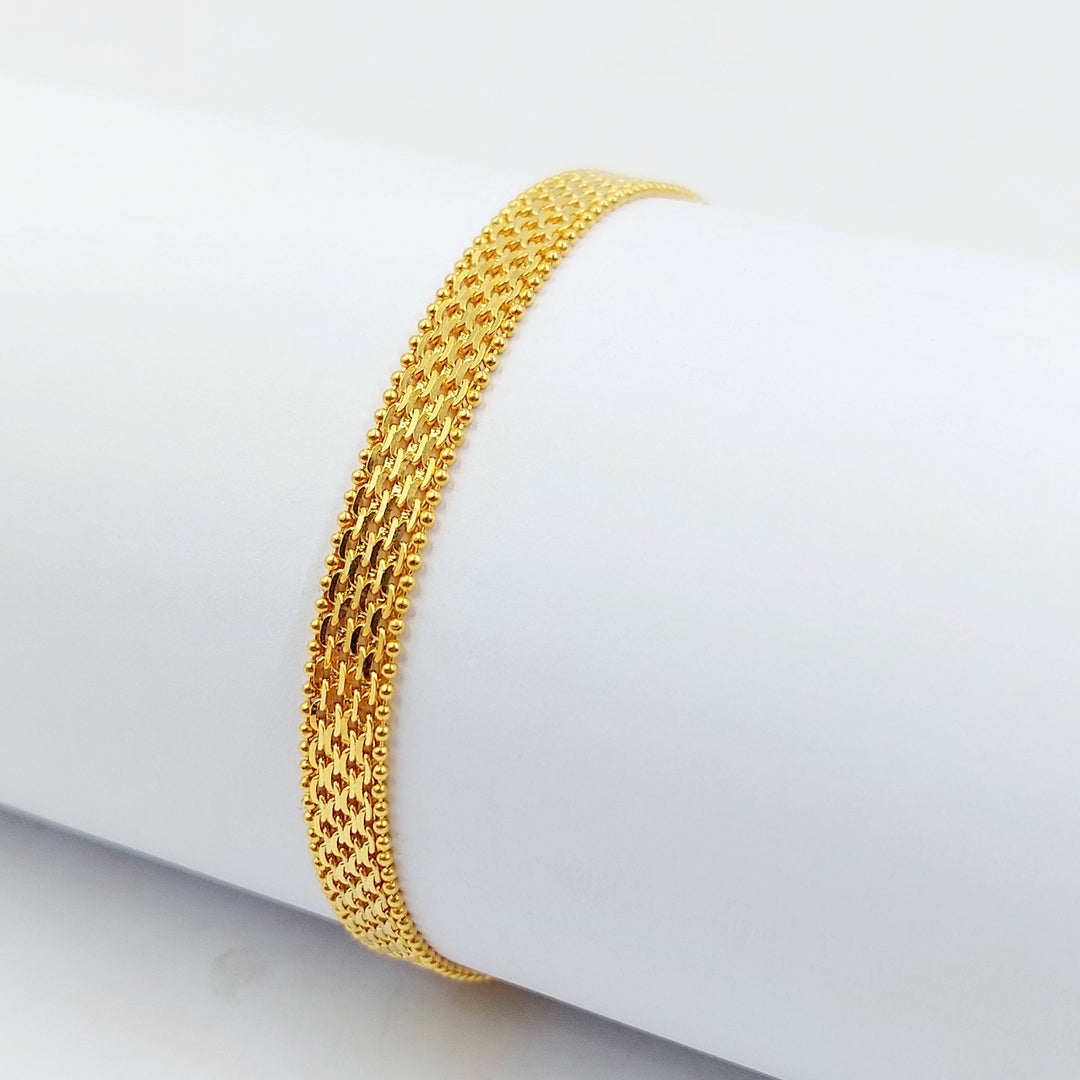 Fancy Bracelet Made of 21K Gold by Saeed Jewelry 