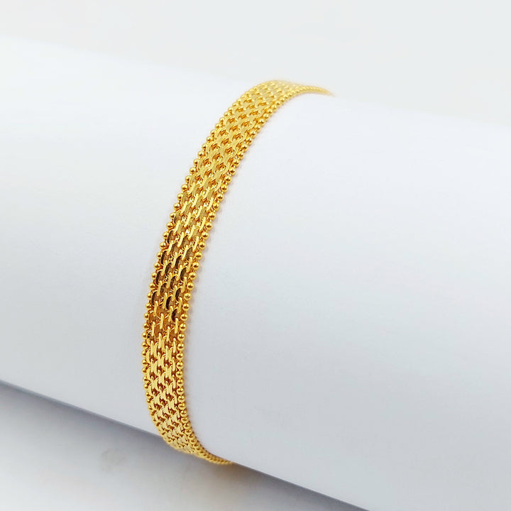Fancy Bracelet Made of 21K Gold by Saeed Jewelry 