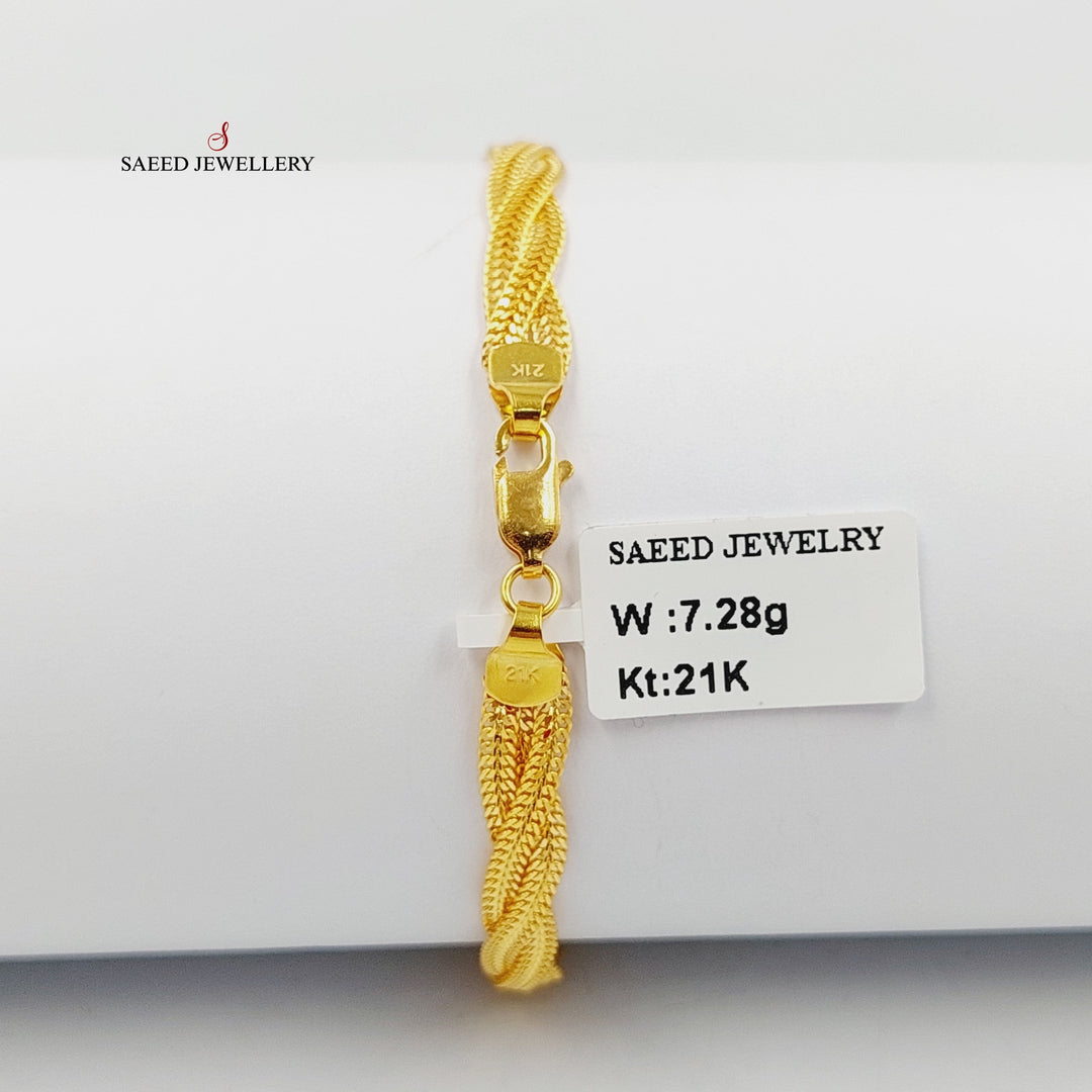 21K Gold Fancy Bracelet by Saeed Jewelry - Image 5