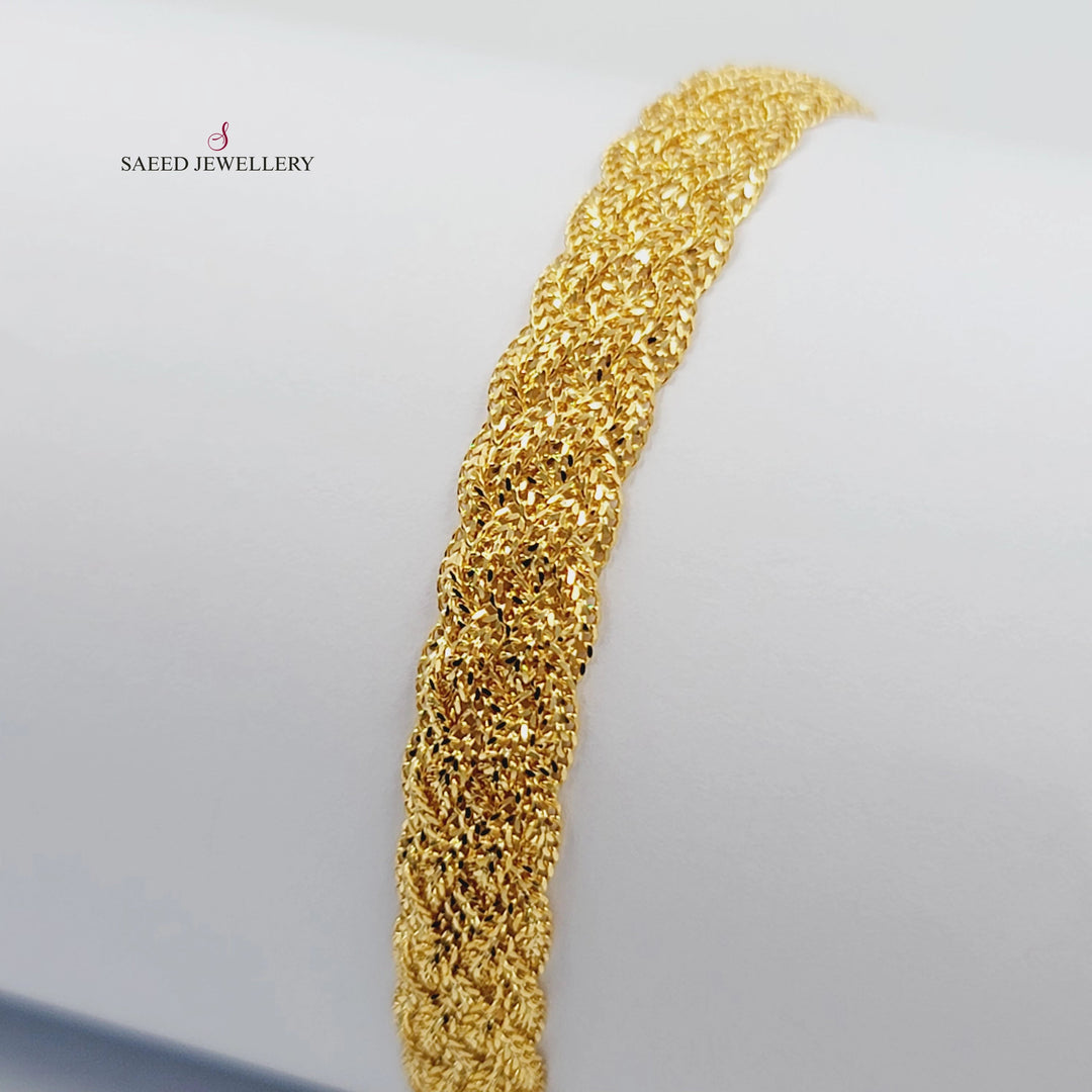 Fancy Bracelet Made of 21K Gold by Saeed Jewelry 