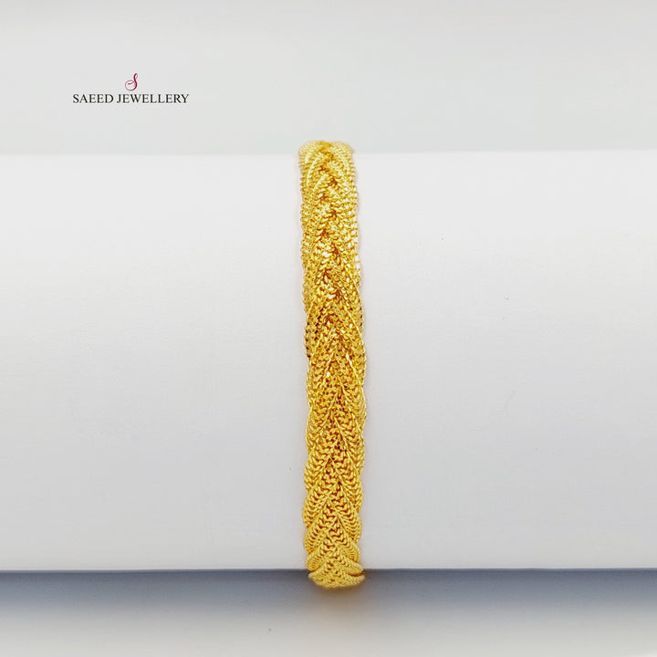 21K اسوارة جدل-مجوهرات الشيخ سعيد-Saeed Jewelry 