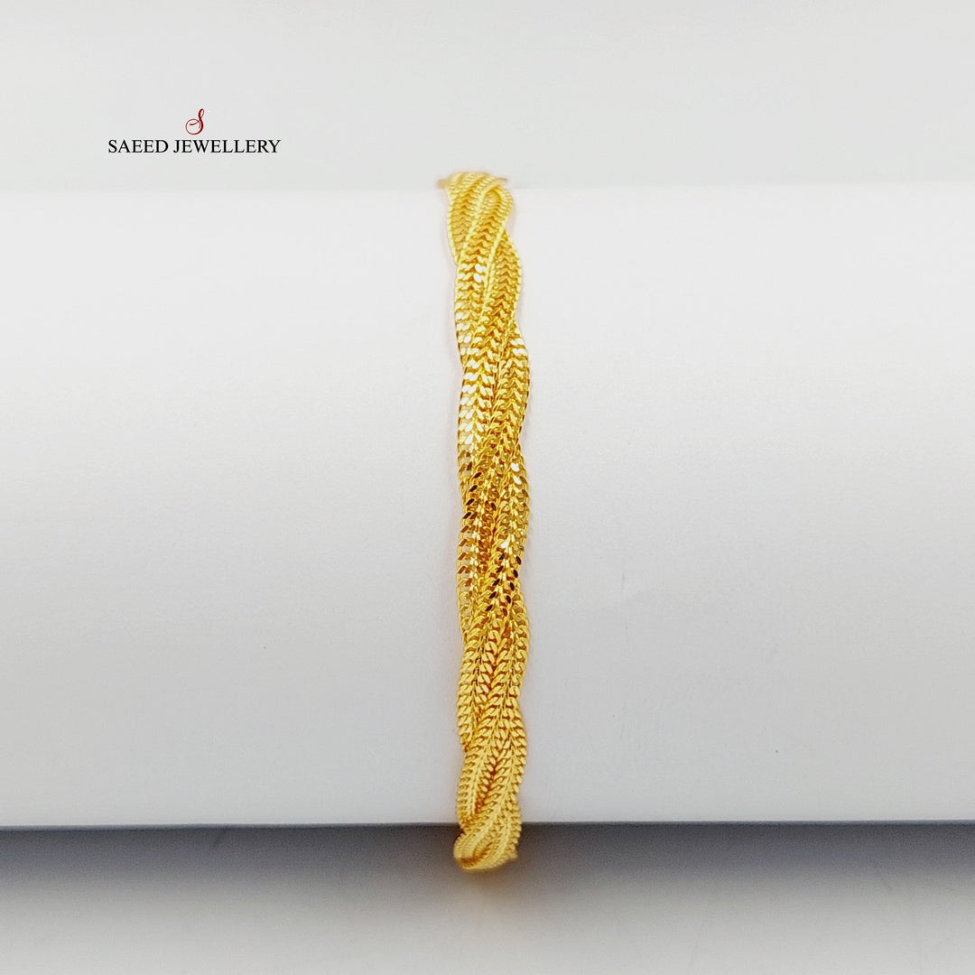 21K Gold Fancy Bracelet by Saeed Jewelry - Image 3