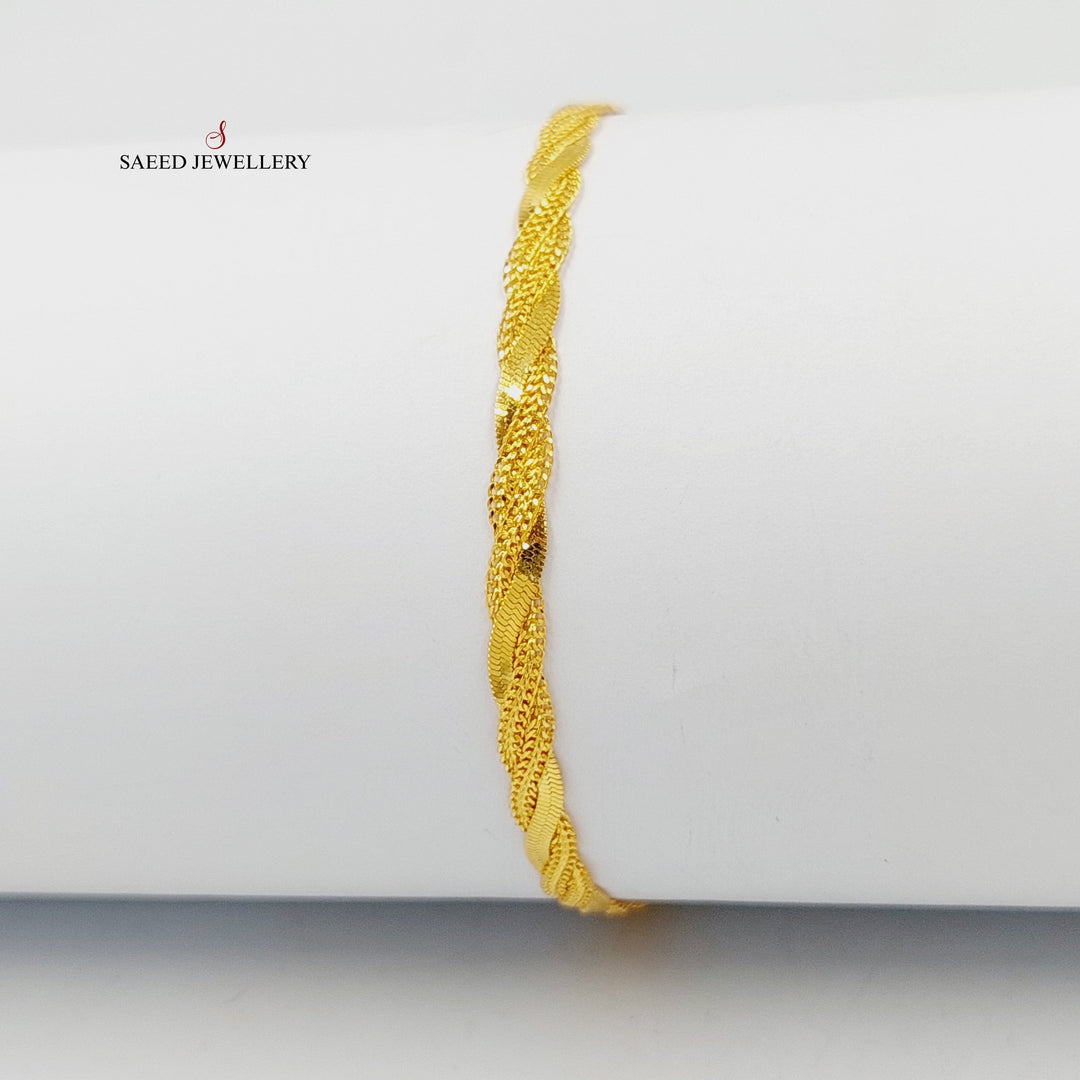 21K Gold Fancy Bracelet by Saeed Jewelry - Image 3