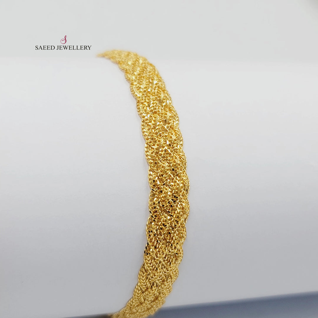 Fancy Bracelet Made of 21K Gold by Saeed Jewelry 