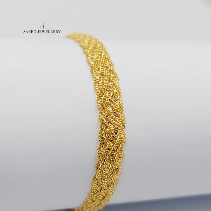 Fancy Bracelet Made of 21K Gold by Saeed Jewelry 
