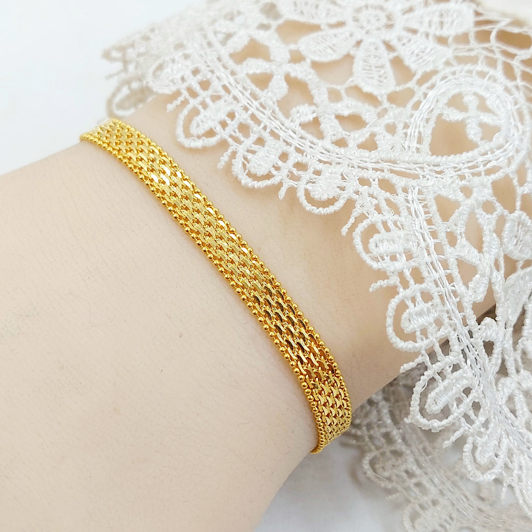 Fancy Bracelet Made of 21K Gold by Saeed Jewelry 