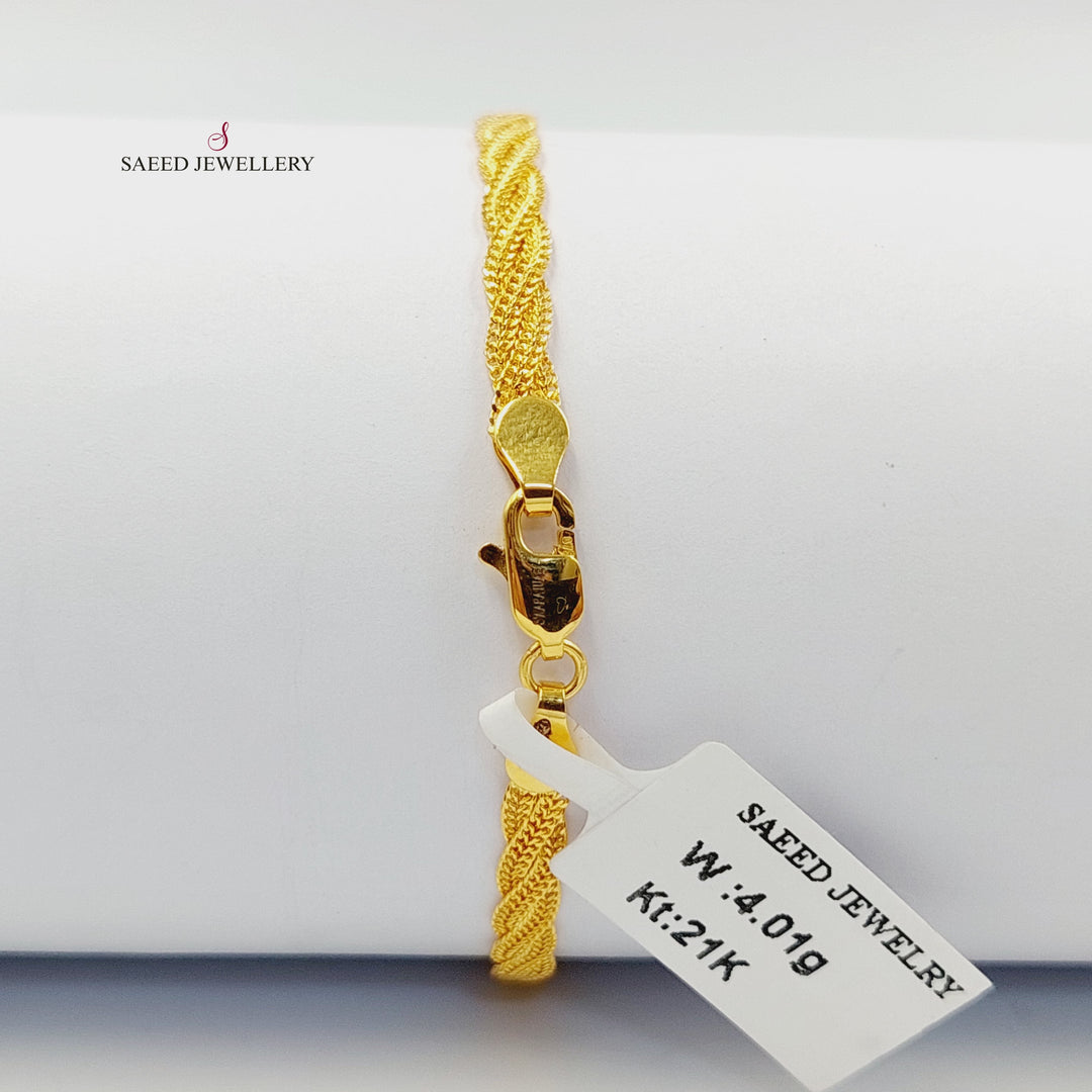 21K اسوارة فانسي-مجوهرات الشيخ سعيد-Saeed Jewelry 
