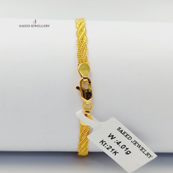 21K اسوارة فانسي-مجوهرات الشيخ سعيد-Saeed Jewelry 