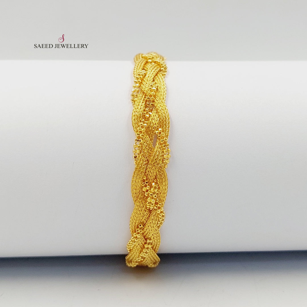 21K Gold Fancy Bracelet by Saeed Jewelry - Image 3