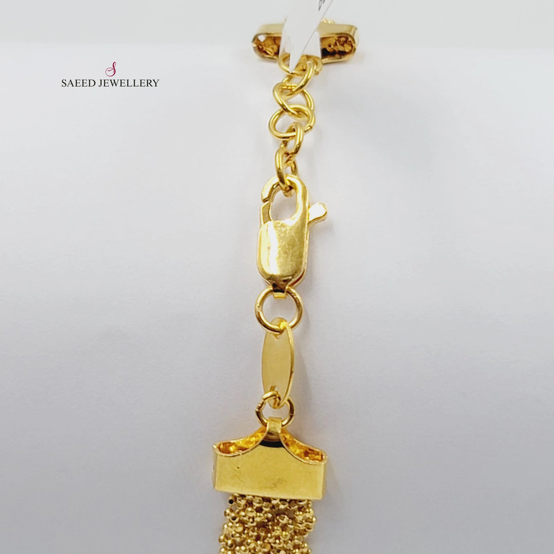 Fancy Bracelet Made of 21K Gold by Saeed Jewelry 