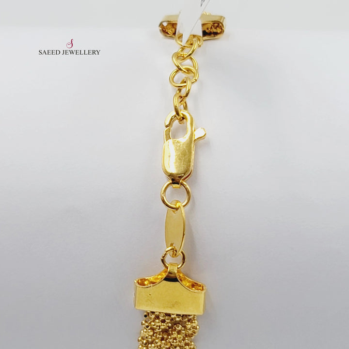 Fancy Bracelet Made of 21K Gold by Saeed Jewelry 