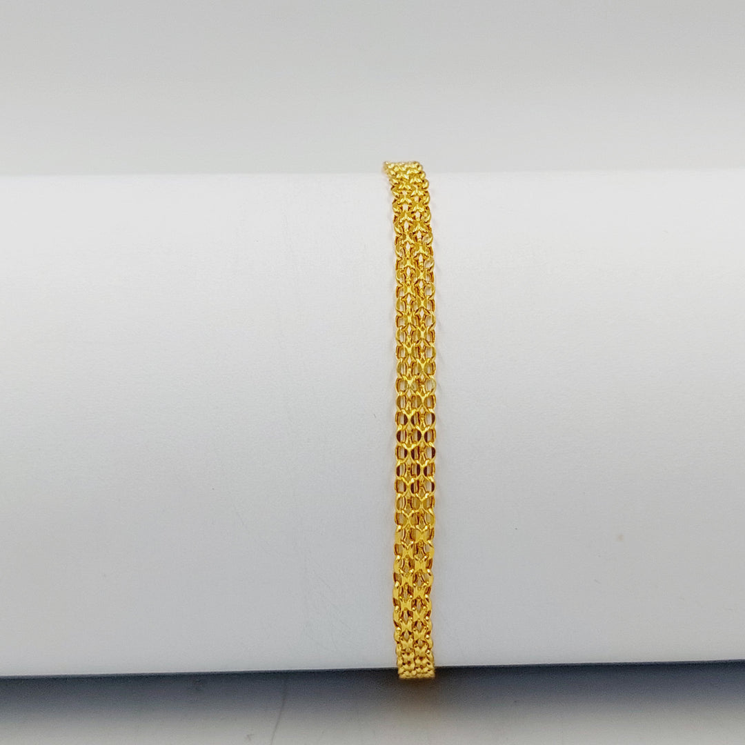 Fancy Bracelet Made of 21K Gold by Saeed Jewelry 