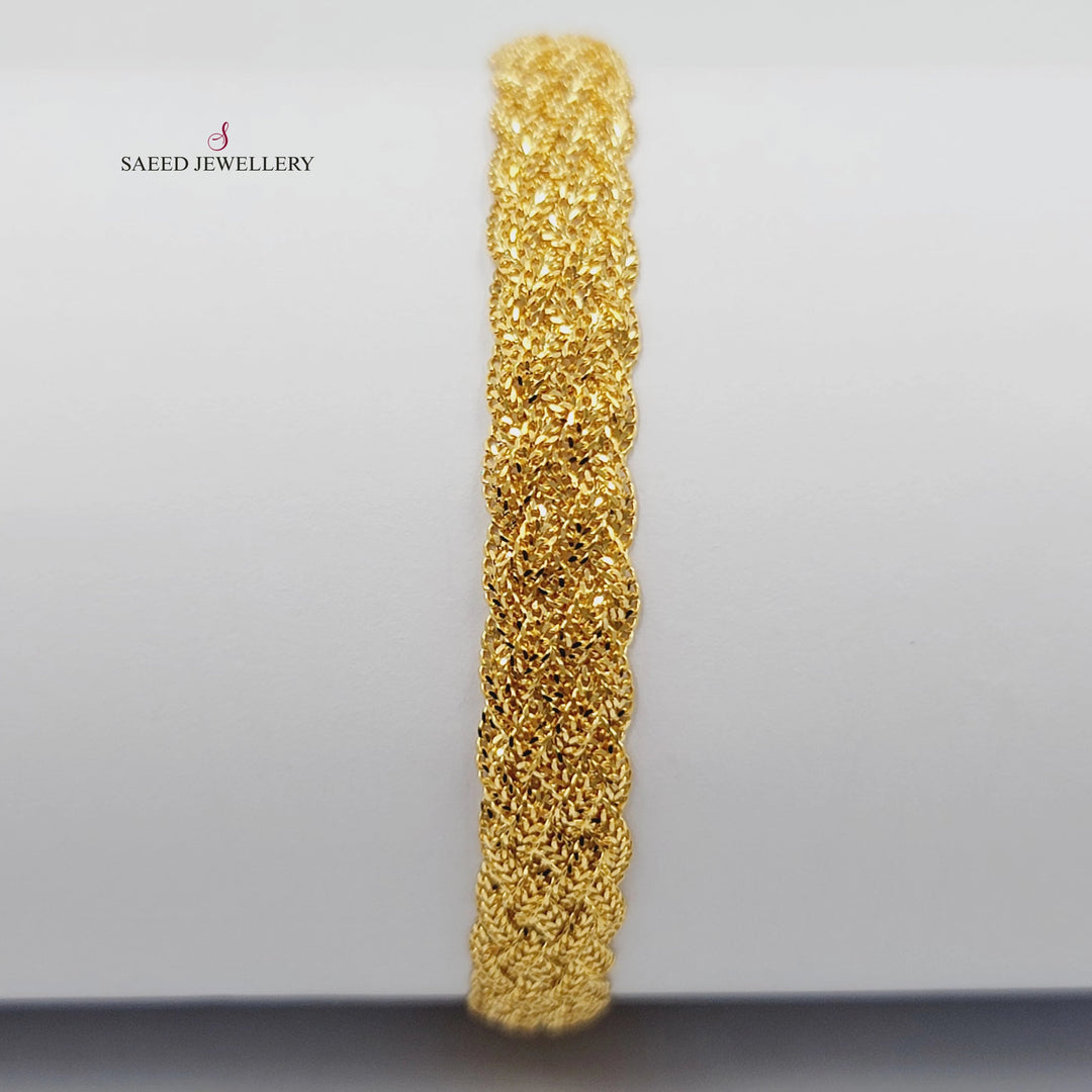 Fancy Bracelet Made of 21K Gold by Saeed Jewelry 