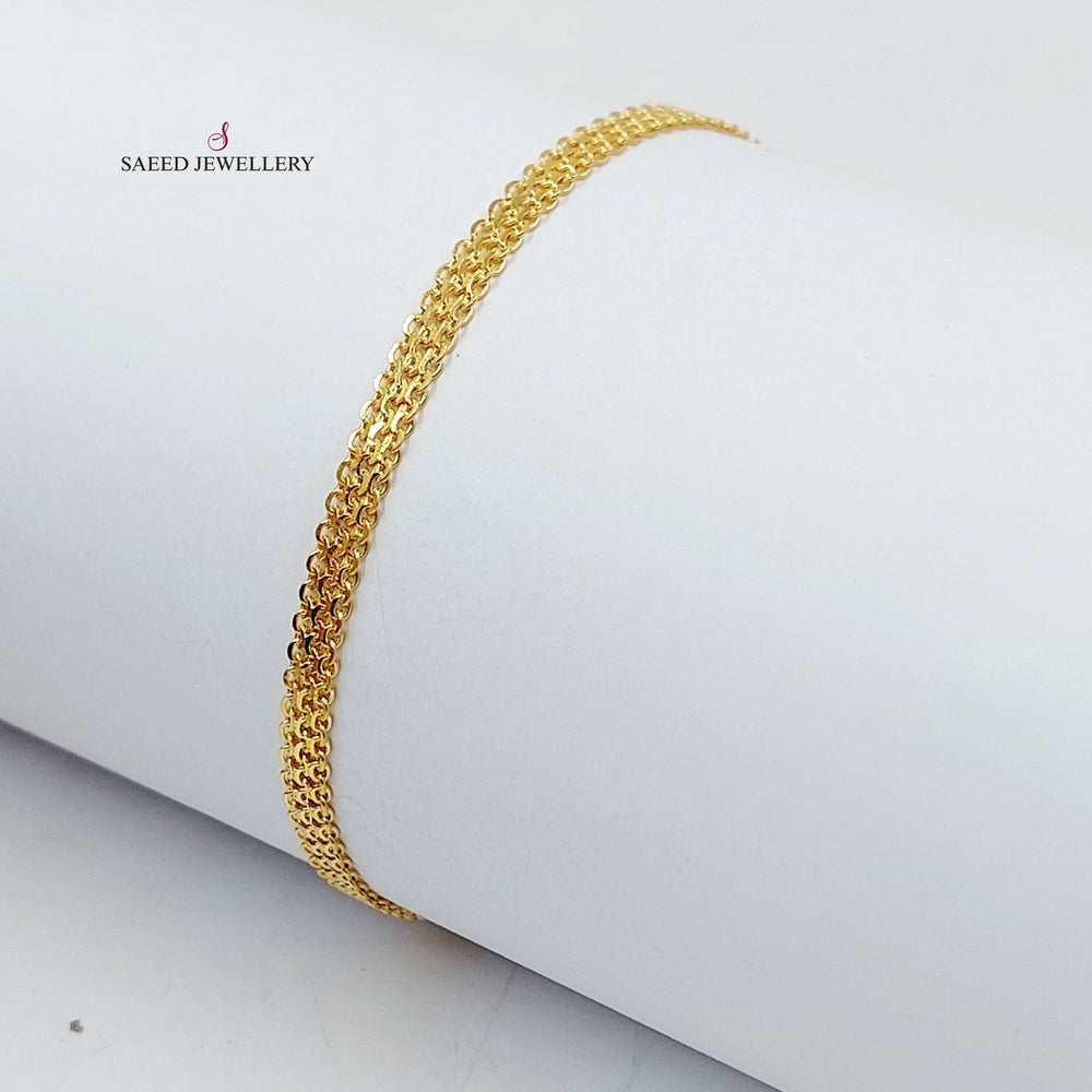 Fancy Bracelet Made of 21K Gold by Saeed Jewelry 