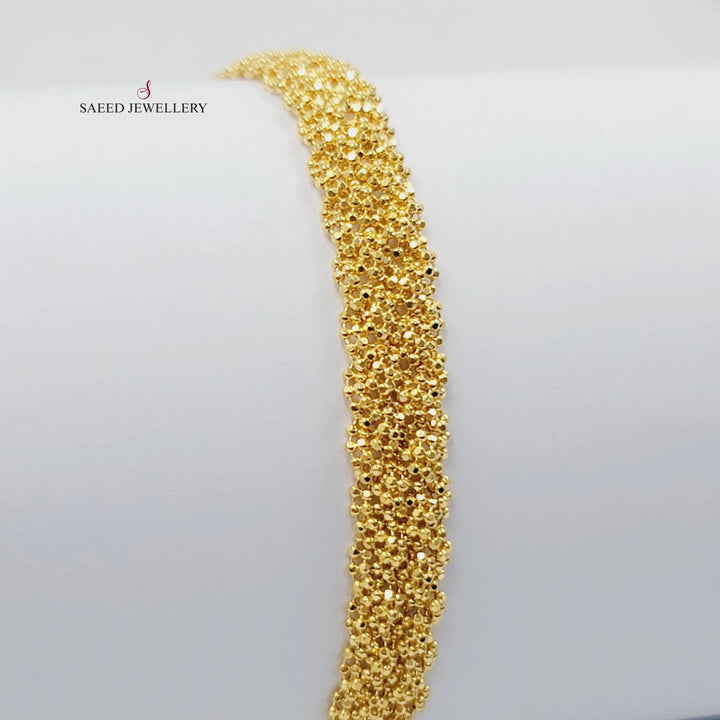 Fancy Bracelet Made of 21K Gold by Saeed Jewelry 