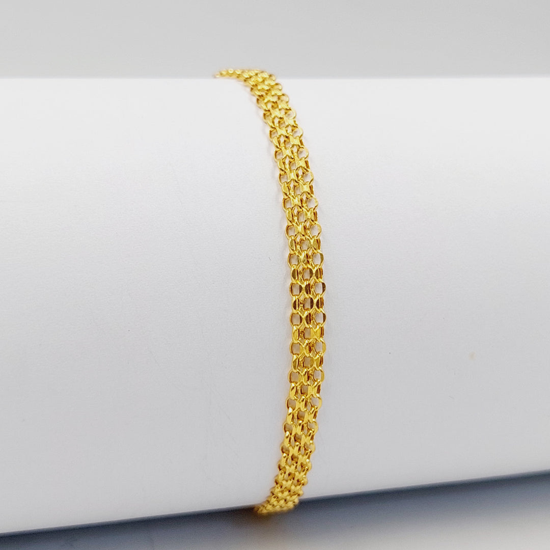 Fancy Bracelet Made of 21K Gold by Saeed Jewelry 