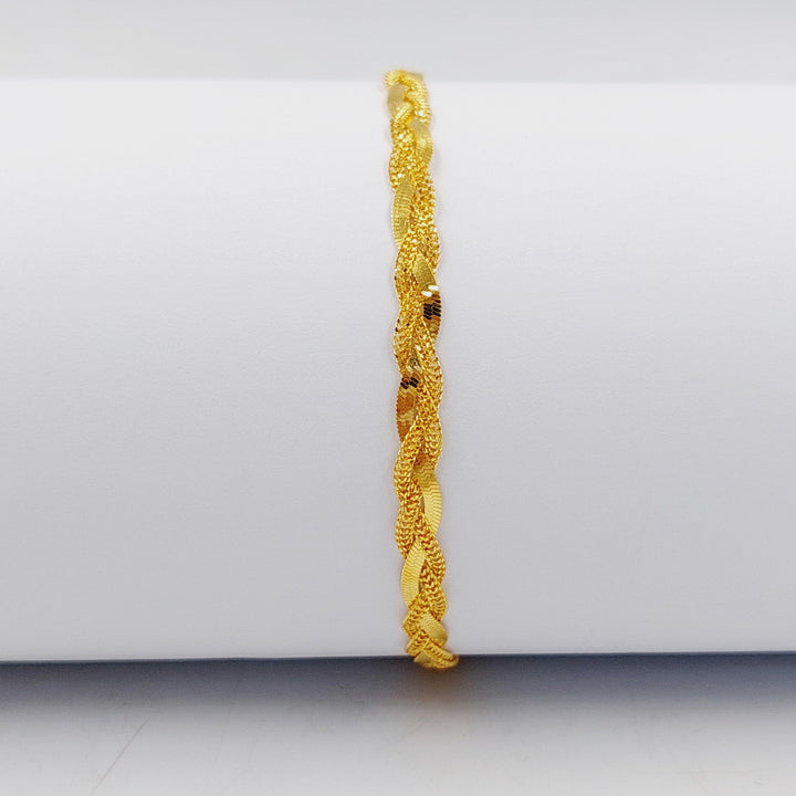 21K Gold Fancy Bracelet by Saeed Jewelry - Image 3