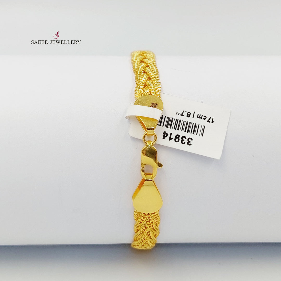 21K اسوارة جدل-مجوهرات الشيخ سعيد-Saeed Jewelry 
