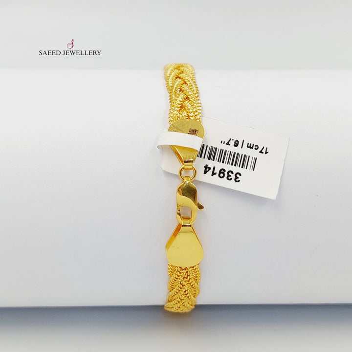 21K اسوارة جدل-مجوهرات الشيخ سعيد-Saeed Jewelry 