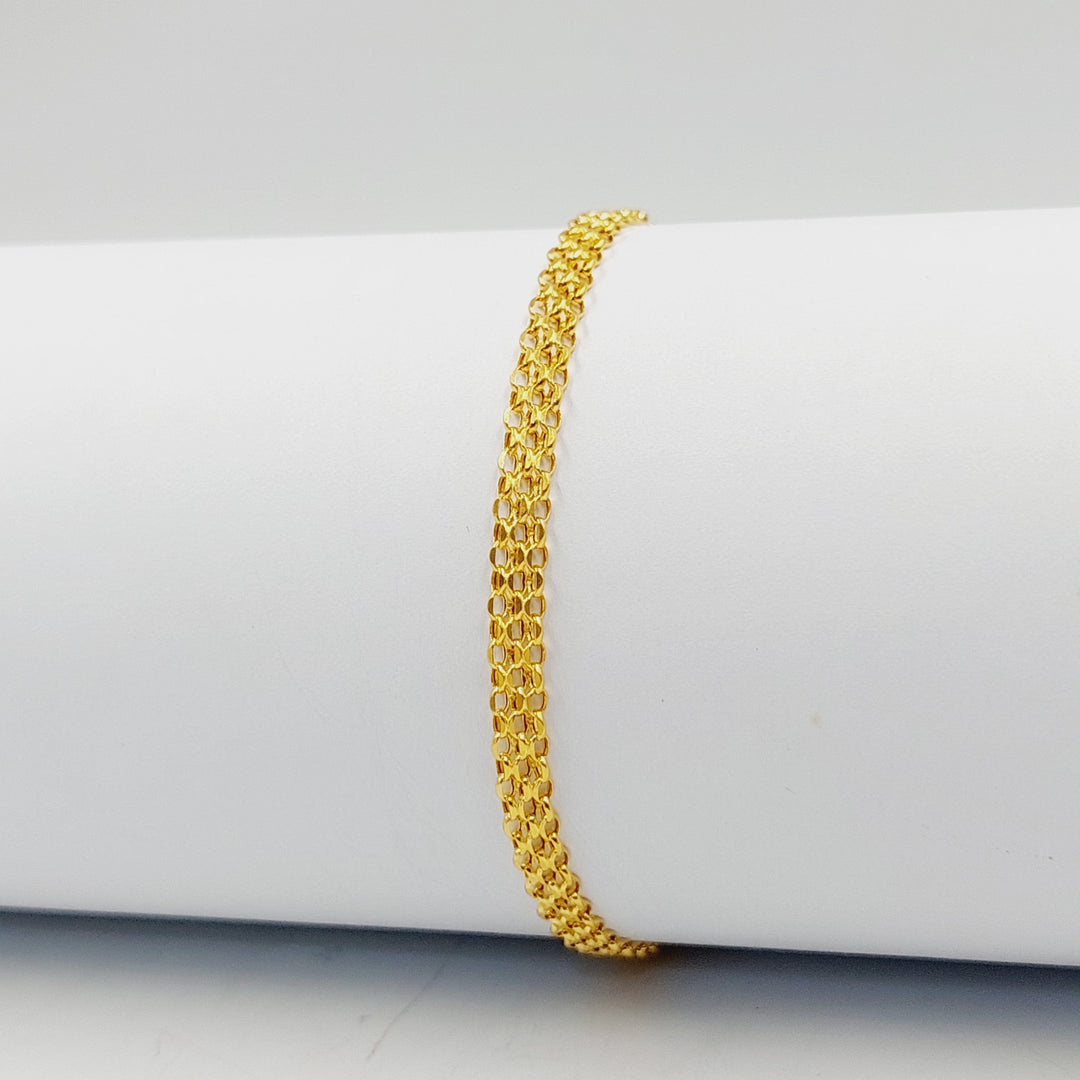 Fancy Bracelet Made of 21K Gold by Saeed Jewelry 