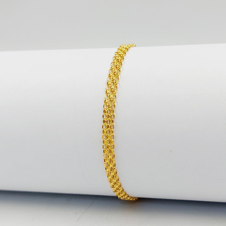 Fancy Bracelet Made of 21K Gold by Saeed Jewelry 