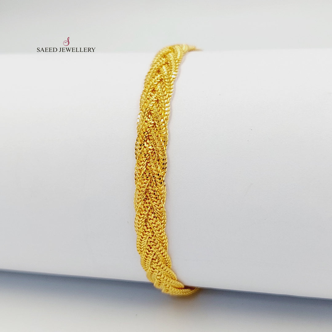 21K اسوارة جدل-مجوهرات الشيخ سعيد-Saeed Jewelry 
