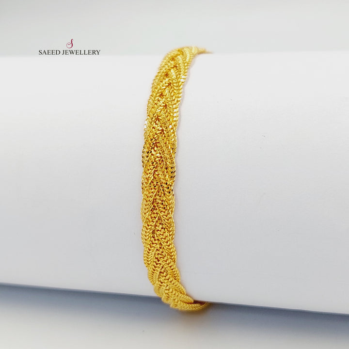 21K اسوارة جدل-مجوهرات الشيخ سعيد-Saeed Jewelry 