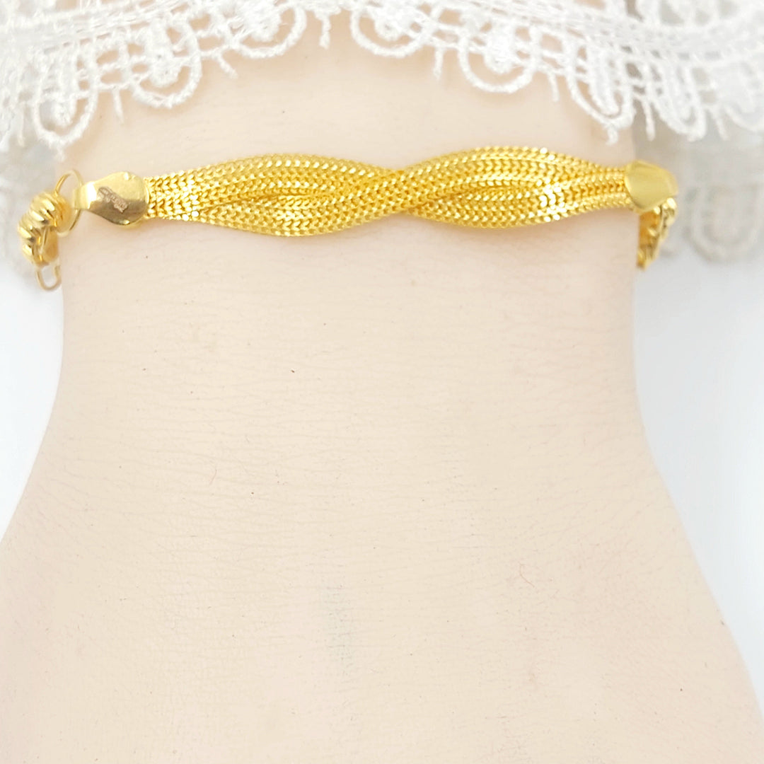 Fancy Bracelet Made of 21K Gold by Saeed Jewelry 