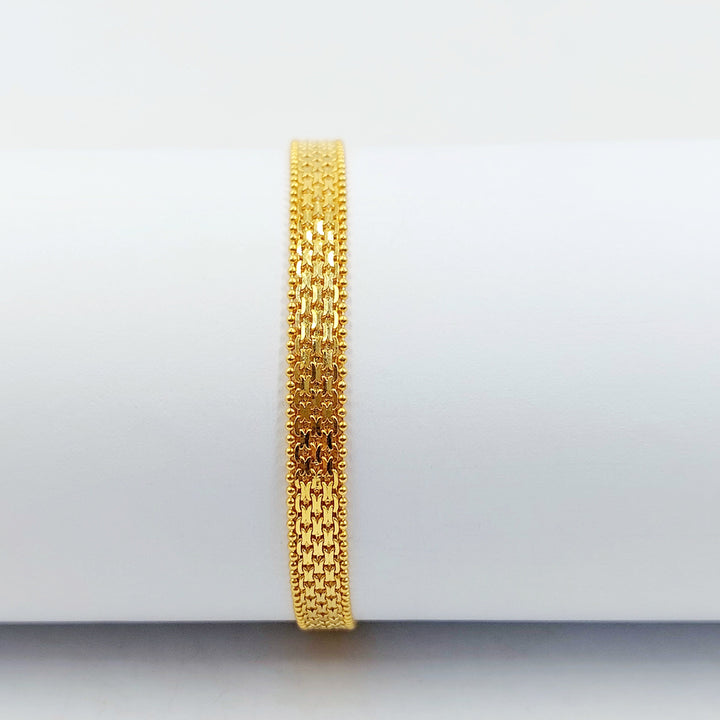 Fancy Bracelet Made of 21K Gold by Saeed Jewelry 